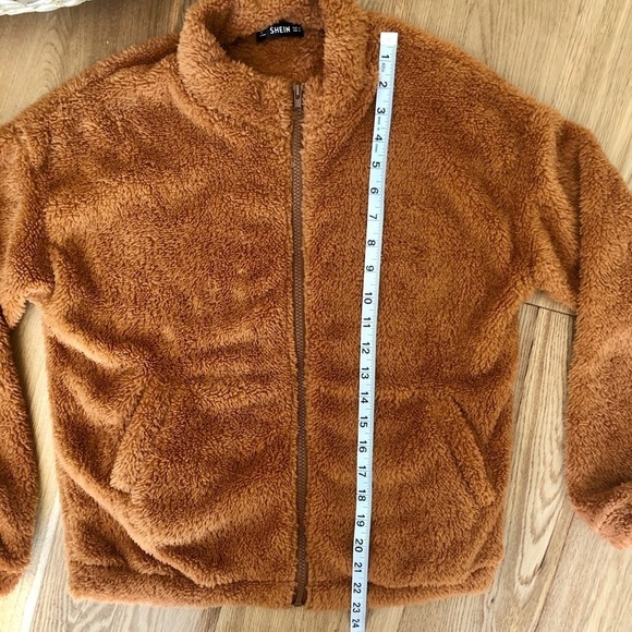 NEW TEDDY SWEATER WITH  ZIPPER CAMEL - XS - Picture 5 of 9